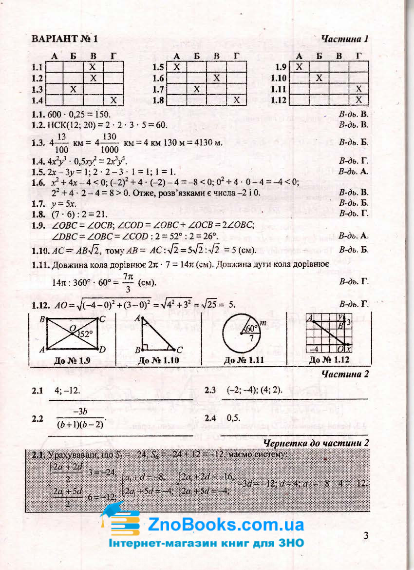 Розв’язки (Відповіді) до збірника математика 9 клас ДПА 2022 : Березняк М. В. Тернопіль Купити - 4
